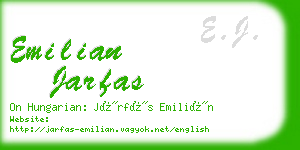 emilian jarfas business card